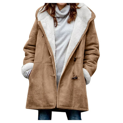 Winterjacke – Damenparka mit Kapuze und Fleecefutter