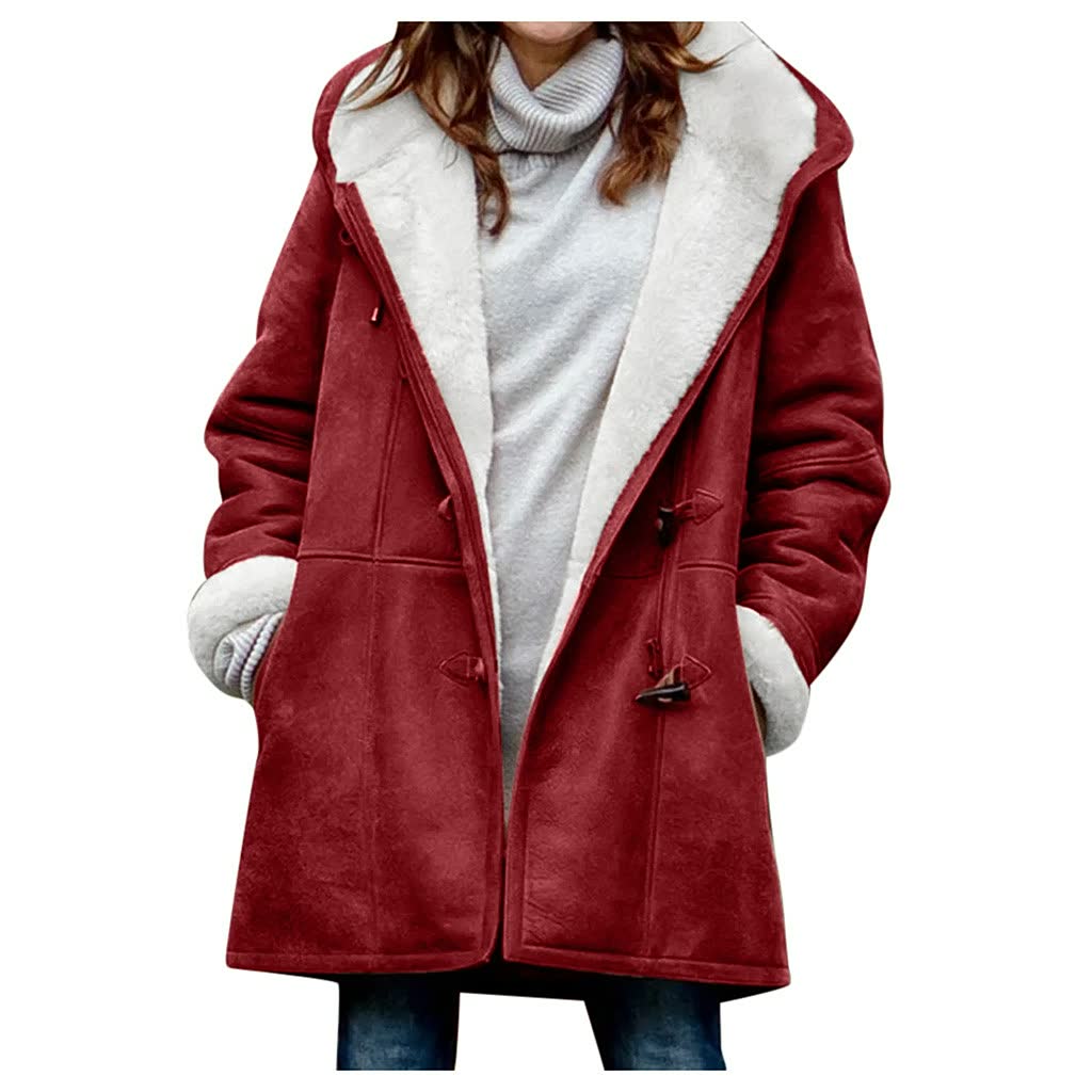 Winterjacke – Damenparka mit Kapuze und Fleecefutter
