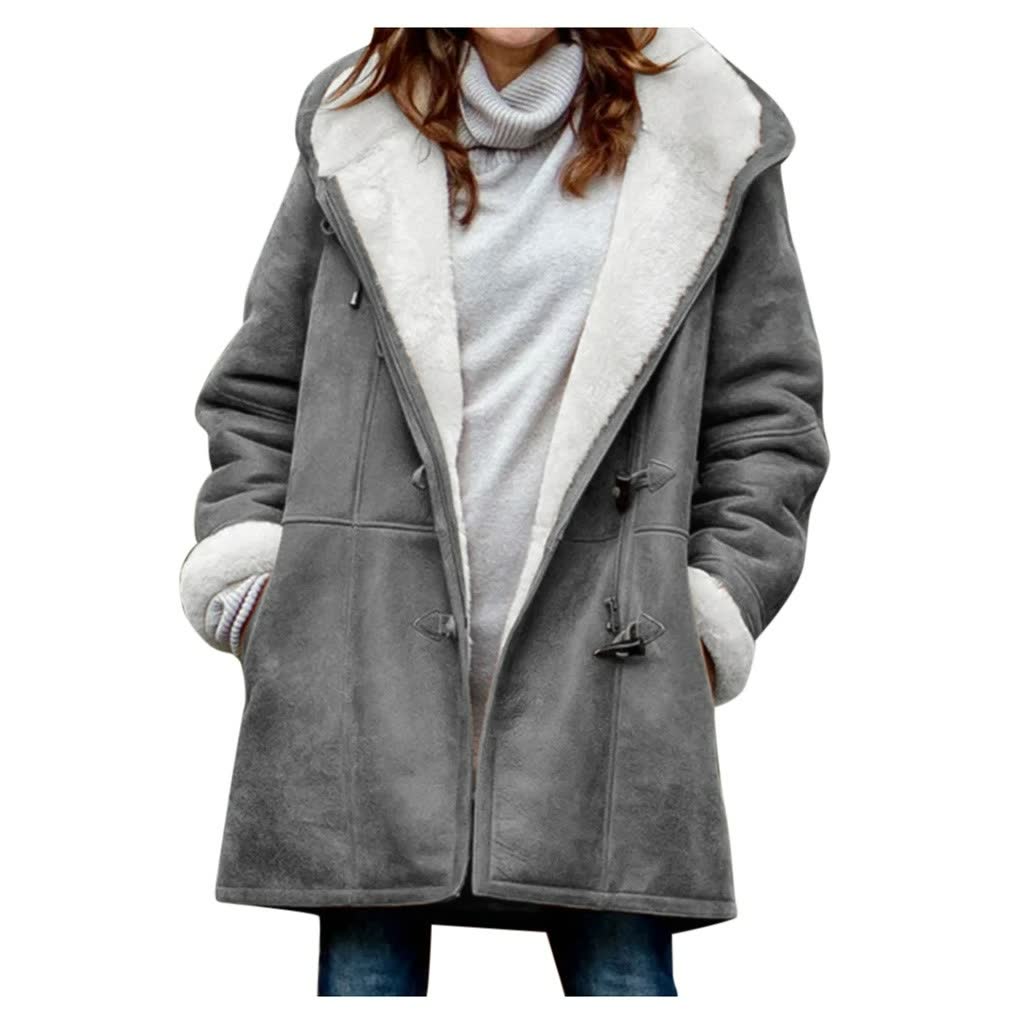 Winterjacke – Damenparka mit Kapuze und Fleecefutter