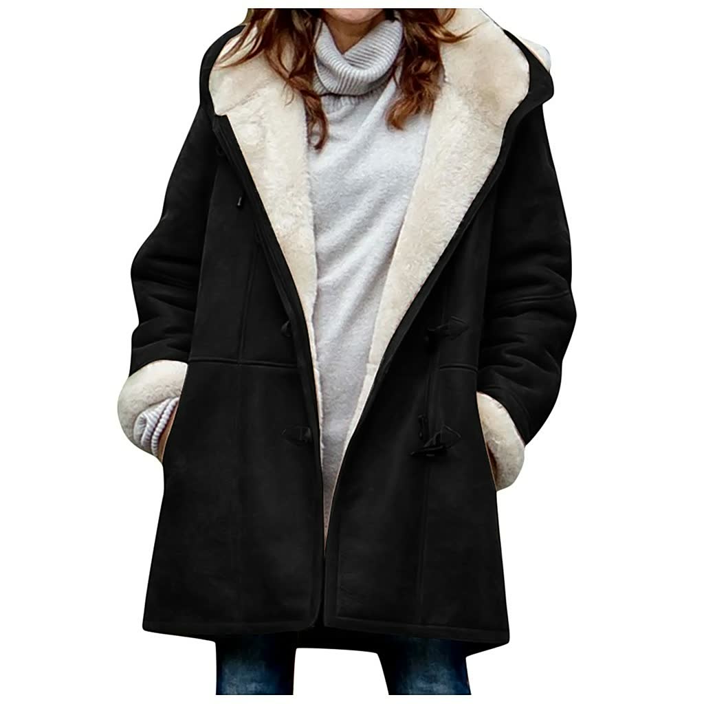 Winterjacke – Damenparka mit Kapuze und Fleecefutter