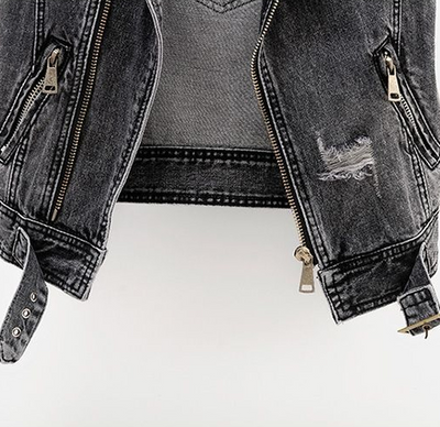 Jeansweste – Dunkelgrau – Ärmellos – Jeansweste – Damen-Jeansweste