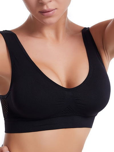 Sport-BH – Bequemer nahtloser Sport-BH aus Mesh für Damen
