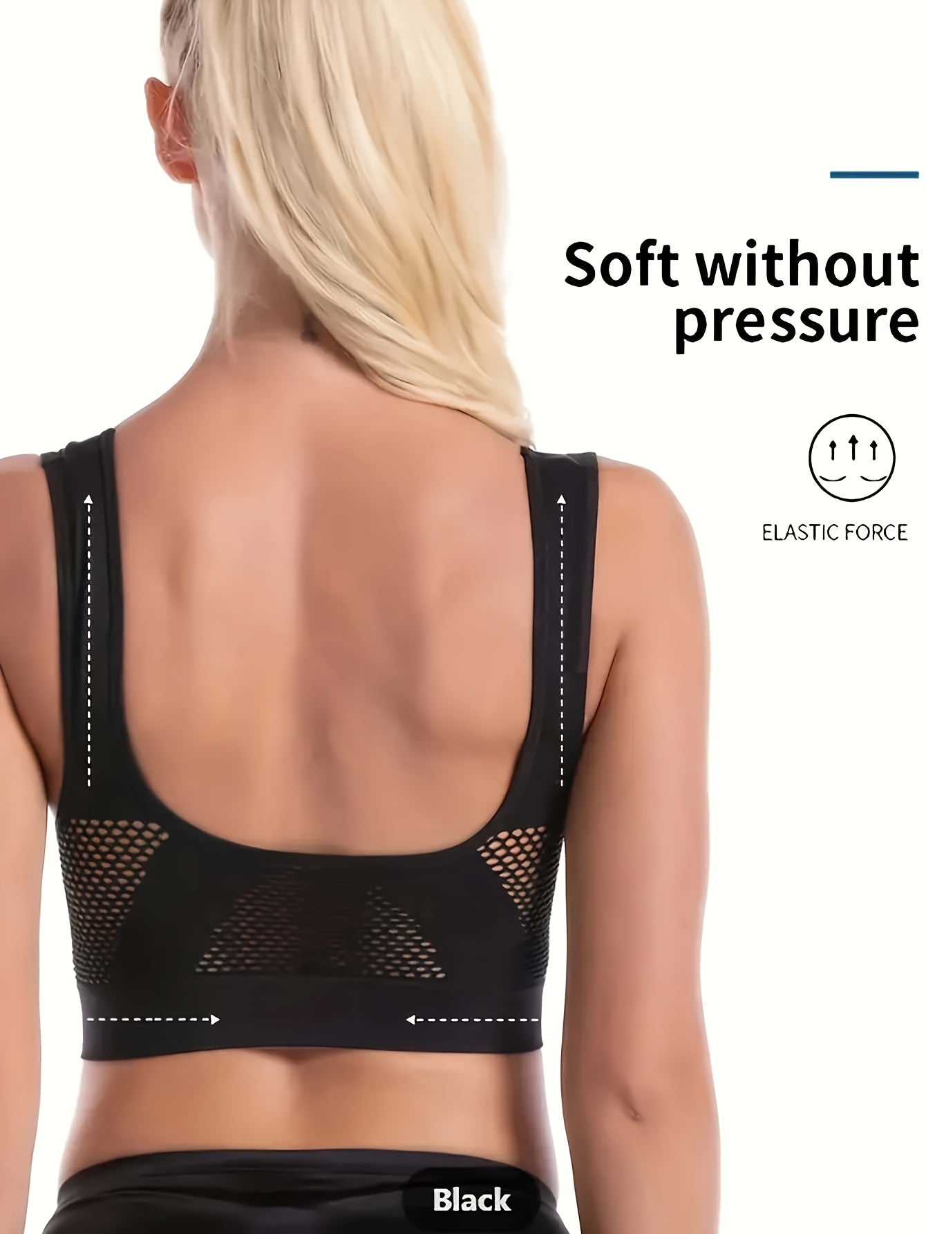 Sport-BH – Bequemer nahtloser Sport-BH aus Mesh für Damen