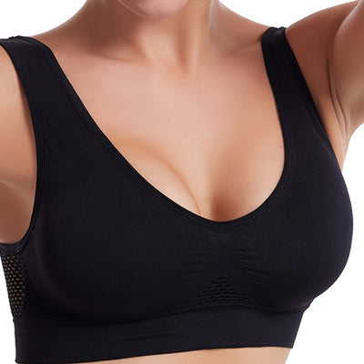 Sport-BH – Bequemer nahtloser Sport-BH aus Mesh für Damen