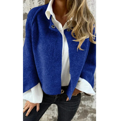 Cape-Mantel | Weite Ärmel | Aus Wolle | Cape-Strickjacke | Damenjacke