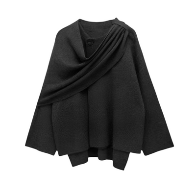 Poncho-Mantel – aus Wolle – Herbst – Poncho-Umhang – Damenmantel