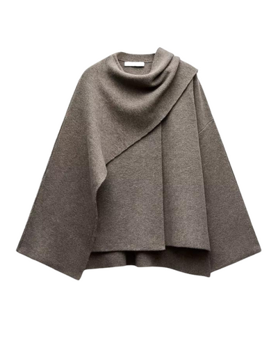 Poncho-Mantel – aus Wolle – Herbst – Poncho-Umhang – Damenmantel