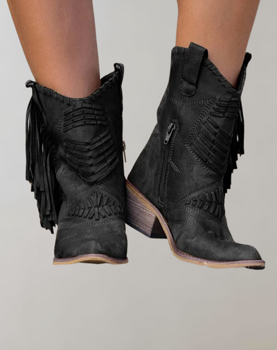 Westernstiefel | Knöchelhoch | Quasten | Cowboystiefel | Cowgirlstiefel