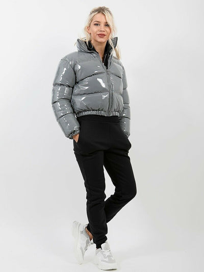 Gekürzte Kapuzenjacke - Kurz - Zip-Up - Winterjacke - Damen Kapuzenjacke