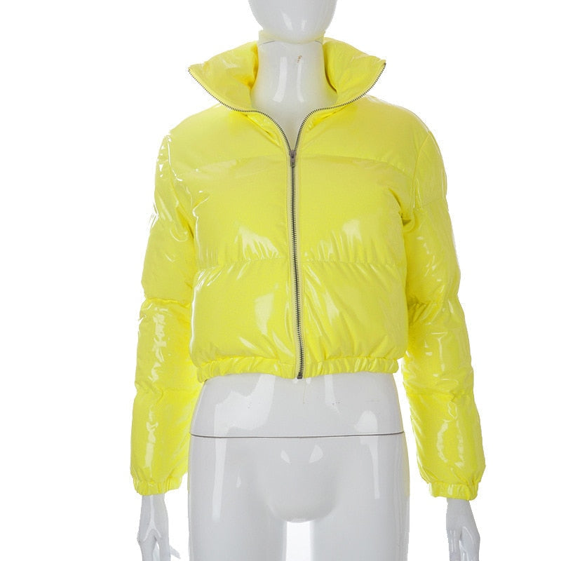 Gekürzte Kapuzenjacke - Kurz - Zip-Up - Winterjacke - Damen Kapuzenjacke
