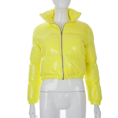 Gekürzte Kapuzenjacke - Kurz - Zip-Up - Winterjacke - Damen Kapuzenjacke