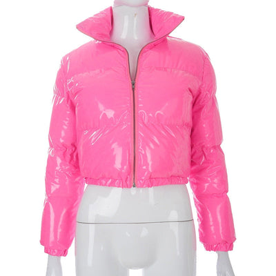 Gekürzte Kapuzenjacke - Kurz - Zip-Up - Winterjacke - Damen Kapuzenjacke
