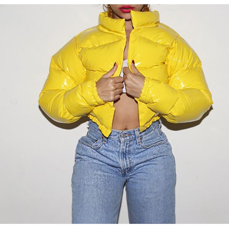Gekürzte Kapuzenjacke - Kurz - Zip-Up - Winterjacke - Damen Kapuzenjacke