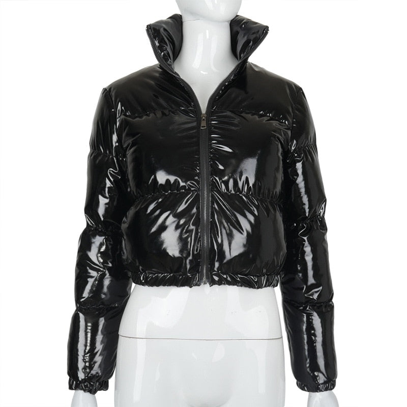 Gekürzte Kapuzenjacke - Kurz - Zip-Up - Winterjacke - Damen Kapuzenjacke
