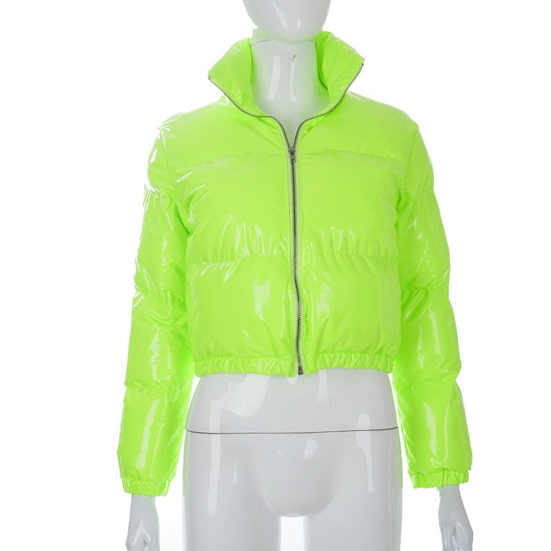 Gekürzte Kapuzenjacke - Kurz - Zip-Up - Winterjacke - Damen Kapuzenjacke
