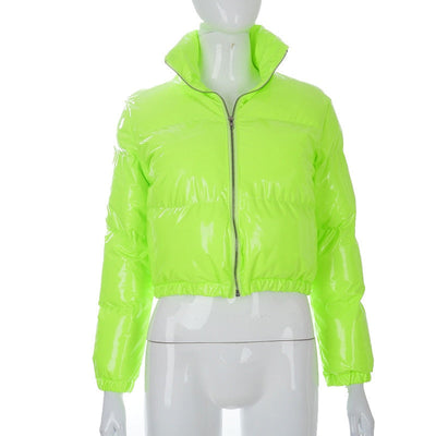 Gekürzte Kapuzenjacke - Kurz - Zip-Up - Winterjacke - Damen Kapuzenjacke