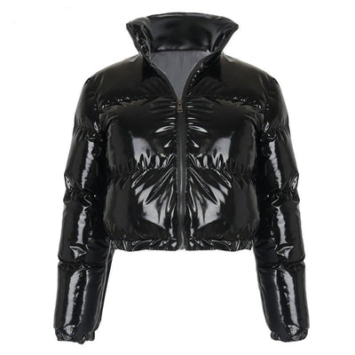 Gekürzte Kapuzenjacke - Kurz - Zip-Up - Winterjacke - Damen Kapuzenjacke
