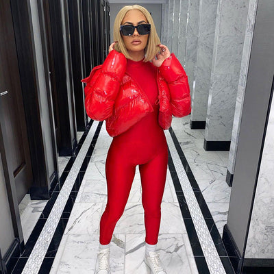 Gekürzte Kapuzenjacke - Kurz - Zip-Up - Winterjacke - Damen Kapuzenjacke