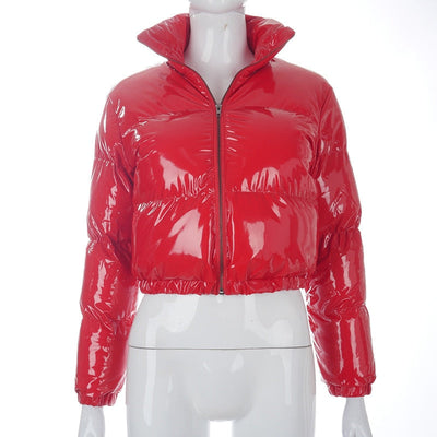 Gekürzte Kapuzenjacke - Kurz - Zip-Up - Winterjacke - Damen Kapuzenjacke