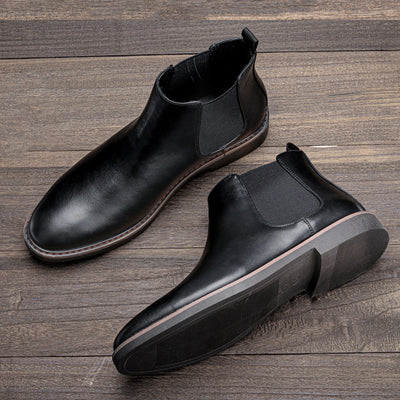 Chelsea Boots - Herren Slip-On Ankle Lederstiefel