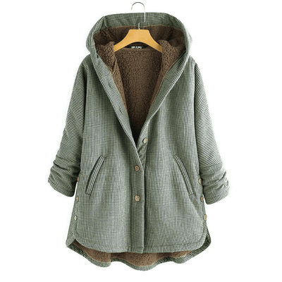 Winterjacke | Mit Kapuze | Oversized | Mit Sherpa gefüttert | Wintermantel für Frauen