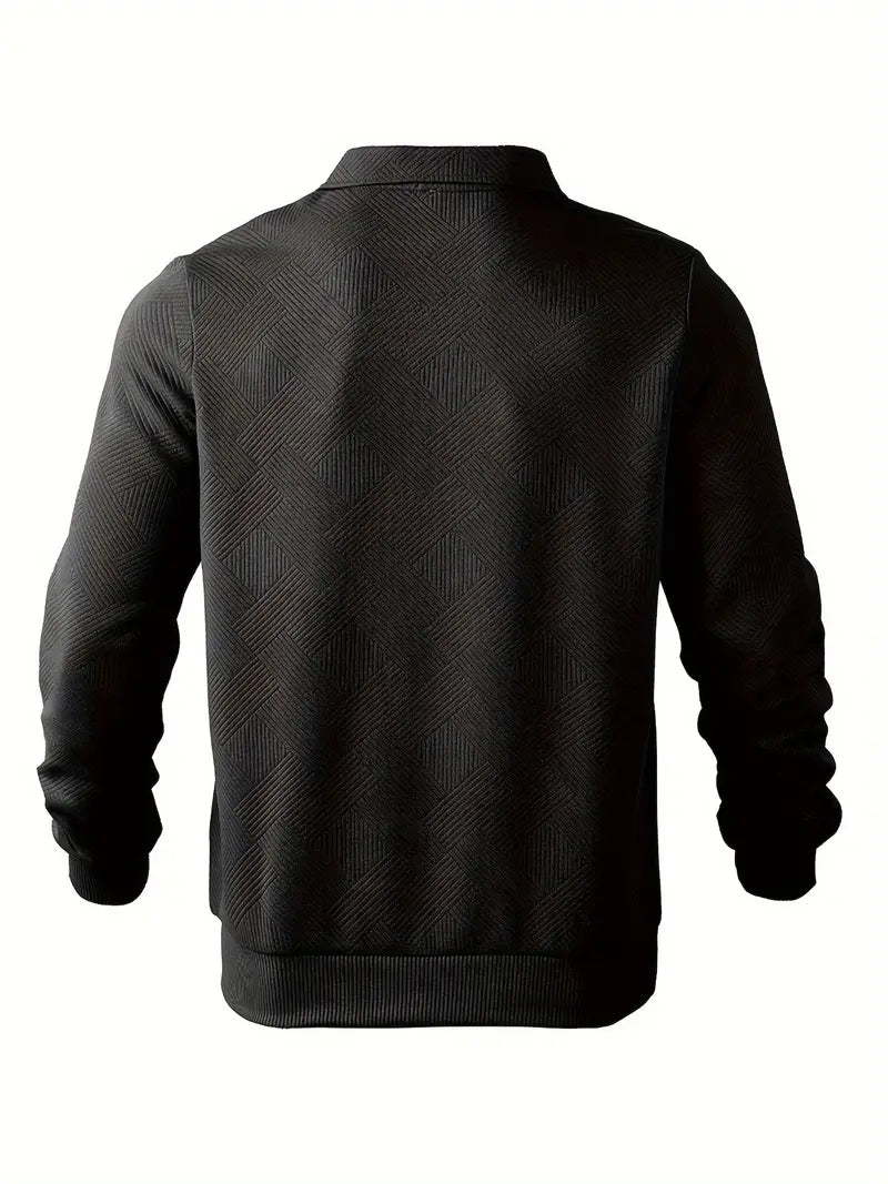 Sweatshirt mit Viertelreißverschluss | Mit Kragen | Normaler Reißverschluss | Herren-Pullover mit halbem Reißverschluss | Herrenbekleidung